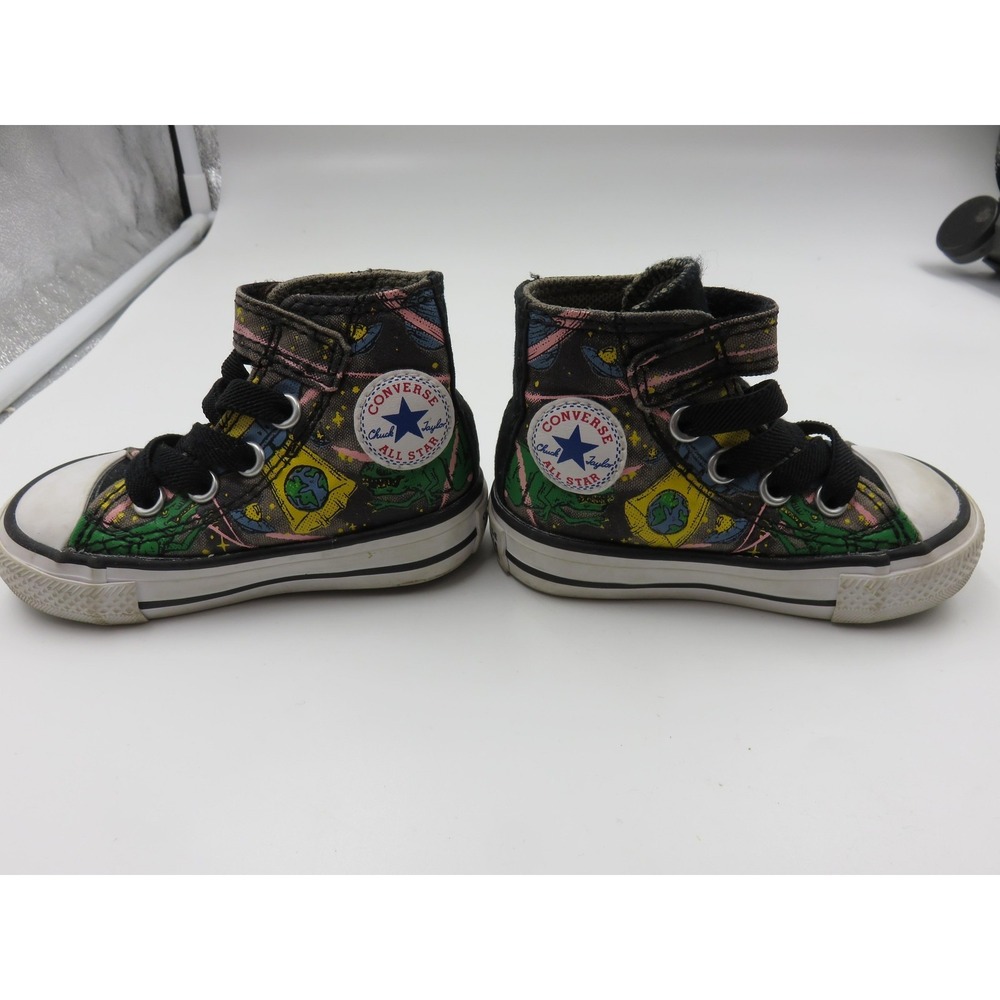 Converse Dinoverse Chuck‎ Taylor All Star Shoes Infant Sz 3 Dinosaur Space HiTop - Picture 2 of 10